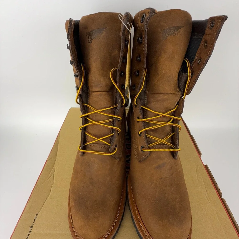 Red Wing 4420 LoggerMax Boots Mens 8.5 E2 Steel Toe Waterproof Vibram NIB